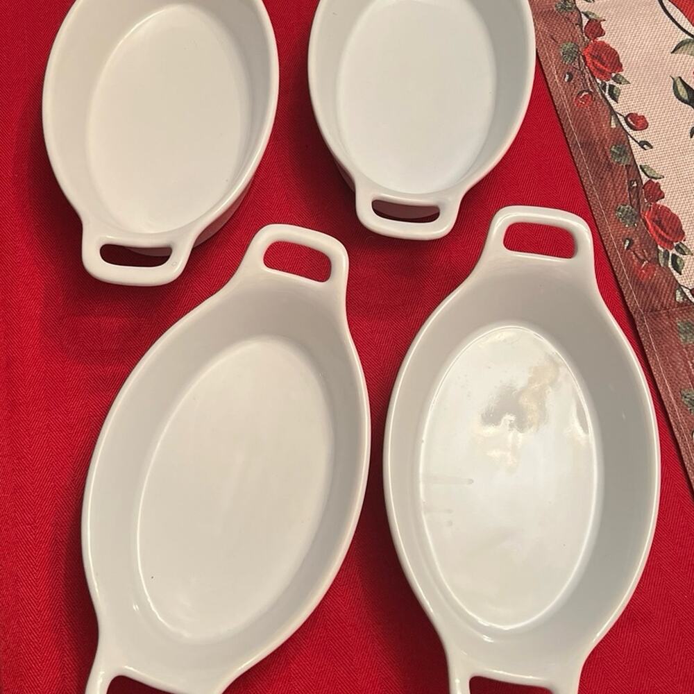 40.6 quart white side dish bowls